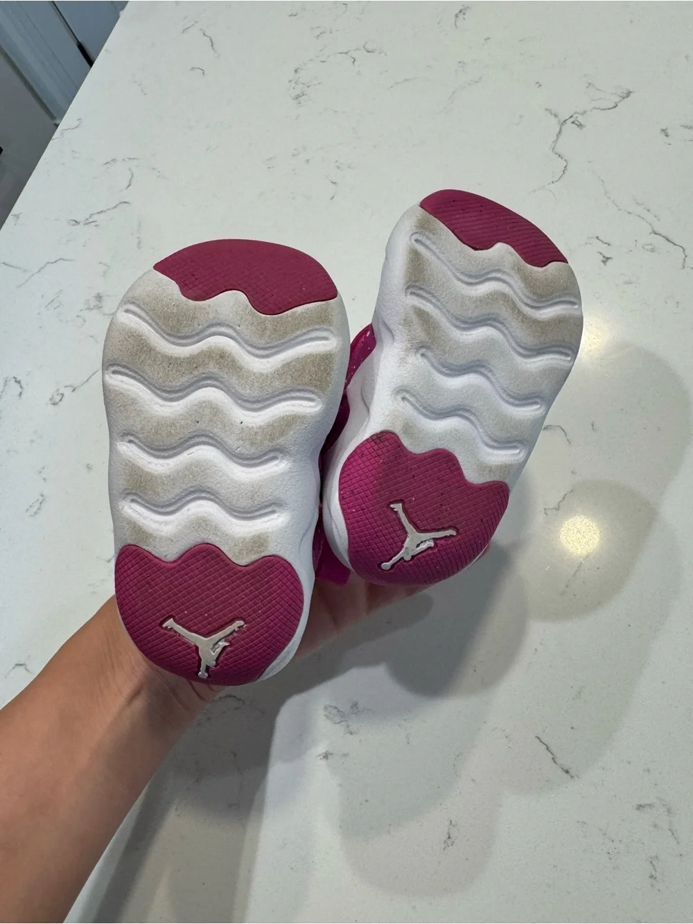 Pink and white Jordan 23/7.2 EasyOn Toddler Shoes size 4C DQ9294-605